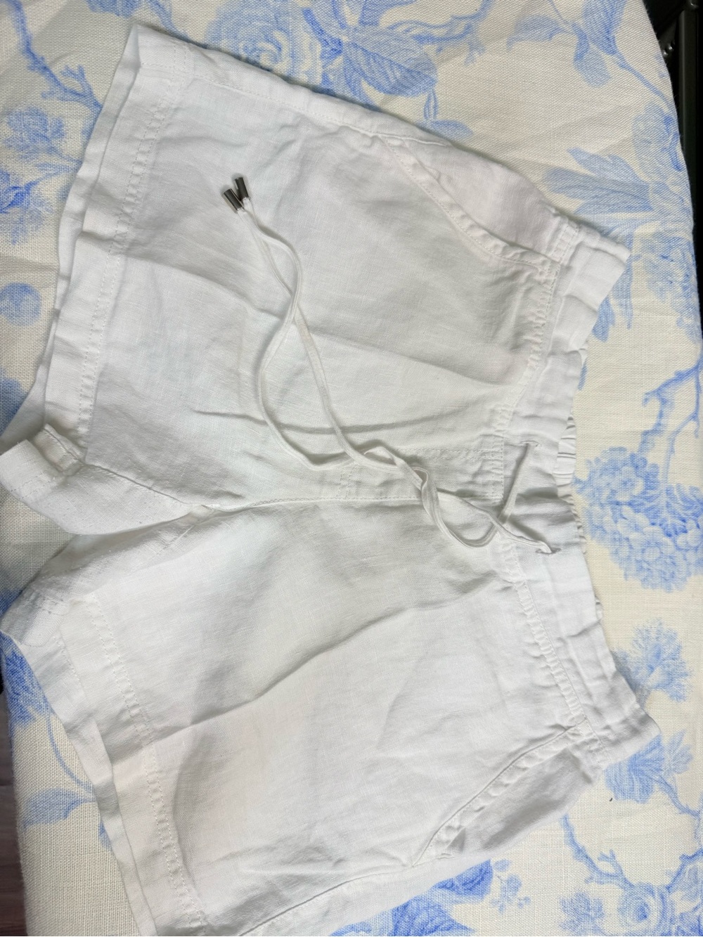 Tommy Bahama White Drawstring Linen Shorts